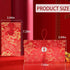 4 Pieces Silk Red Envelope Chinese Red Pocket Lucky Money Hong Bao Card Envelope for Spring Festival Wedding New Year Birthday, 4 Styles with Chin...