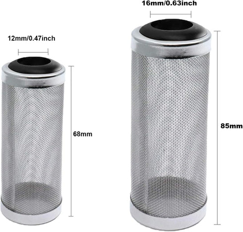 16mm Stainless Steel Aquarium Inflow Inlet Filter Aquarium Filter Intake Cover Fish Shrimp Mesh Net Filter Guard Fish Tank Intake Strainer Cover...
