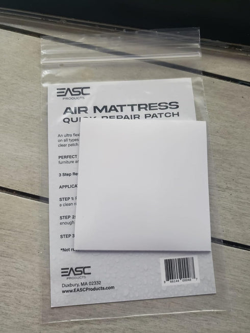 EASC Water Resistant Air Mattress Repair Patch - Repair Kit for Inflatable Boats, Tents, Pool Liners | Durable and Easy to Use, Clear...