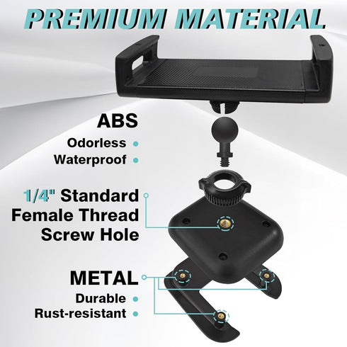 BestEvMod Seat Back Second Row Anchor 1/4 Screw Mount Phone Holder Tablet Mag Safe Compatible with 2022-2024 Rivian R1T&R1S Backseat fits All Phon...