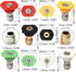 MroMax Pressure Washer Spray Nozzle Tips, 1/4" Stainless Steel, 1set (Multiple Degrees, 0°/15°/25°/40°/Soap)...