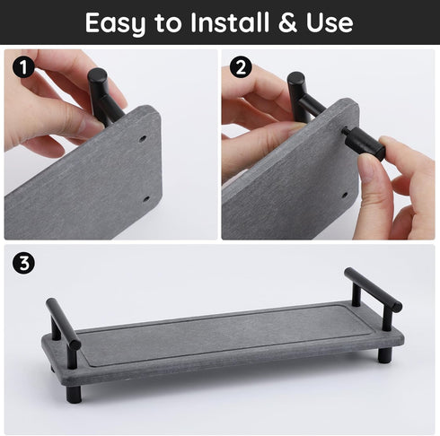 Segbeauty Kitchen Sink Organizer, Instant Dry Sink Caddy Stone Drying Mat with Handle, Diatomaceous Earth Fast Drying Stone Vanity Tray Bathroom S...