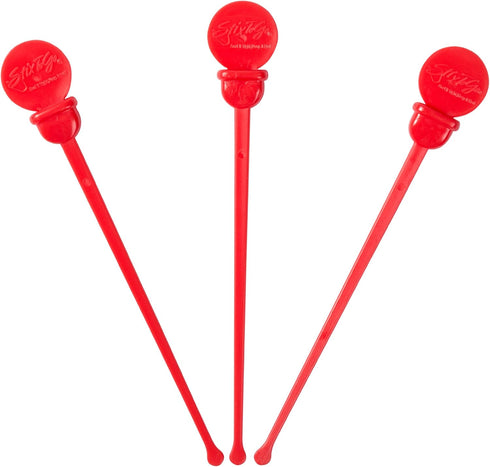 StixToGo Beverage Plugs - Leak Prevention Coffee Accessory for Hot Drinks, Disposable Coffee Stoppers, Fits Standard Lids - Red, 4.75", Pack of 20...