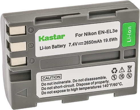 Kastar EN-EL3e Replacement Lithium-Ion Battery for Nikon Digital SLR D700, D300, D200, D90, D80, D100, D100SLR, D300S, D50, D50S, D70 D70S Digital...