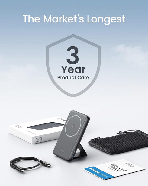 INIU for MagSafe Portable Charger, Ultra Slim 6000mAh 20W Magnetic Power Bank with Foldable Stand, USB-C in&Out Wireless Battery Pack, for iPhone ...