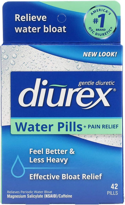 Diurex Water Pills + Pain Relief - Relieve Water Bloat, Cramps, & Fatigue - 42 Count...