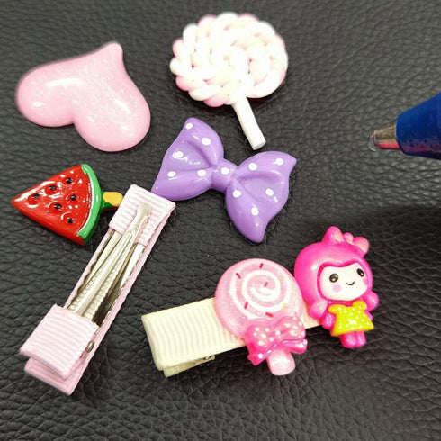 Chenkou Craft 50pcs Lots Mix Assort Easter DIY Flatbacks Resin Flat Back Scrapbooking Slime Beads Supplies for DIY Craft + 1pc Clear Box...