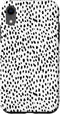 iPhone XR Dalmatian Animal Print Black And White Black White Case...