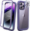 Diaclara Designed for iPhone 14 Pro Case 6.1’’, Full Body Rugged Protective Case+2 Pack Camera Lens Protector w/Built-in Touch Sensitive Anti-Scra...