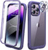 Diaclara Designed for iPhone 14 Pro Case 6.1’’, Full Body Rugged Protective Case+2 Pack Camera Lens Protector w/Built-in Touch Sensitive Anti-Scra...