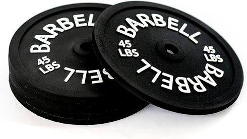 Barbell Bumper Plate Drink Coasters Set of 6, Round Black Silicone Coasters for Coffee Table, Absorbent Coaster for Drinks, Fitness Gym Gifts for ...