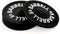 Barbell Bumper Plate Drink Coasters Set of 6, Round Black Silicone Coasters for Coffee Table, Absorbent Coaster for Drinks, Fitness Gym Gifts for ...