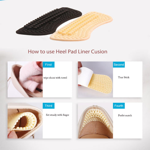 Heel Cushion Pads - 4D Too Big Shoes Cushion (3 Pairs) High Heel Inserts (Beige)...