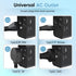 Travel Adapter, Worldwide All in One Universal Travel Adaptor AC Power Plug Adapter Wall Charger with USB-C and USB-A Charging Ports for USA EU UK...