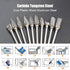 Tungsten Carbide Double Cut Burr Set, with 1/8" Shank 1/4" Grinding Head Length Tungsten Steel for Grinder, DIY Wood-Working Carving, Soft Metal P...