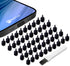 Dust Plugs (50 Pack) Flat Design Compatible with iPhone 14, 13, 12, 11, X, 8, 7, Plus, Pro, Max and iPads, Includes Charging Port Cleaning Brush (...