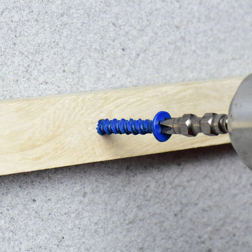 3/16" x 1-3/4" Concrete Screw Anchor, Blue Flat Head Screws for Anchoring to Masonry, Brick, Block, Cement or Stucco (Pack of 60)...