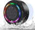 Bluetooth Shower Speaker, Portable Bluetooth Wireless Waterproof Speaker for Pool, Floating IP67 LED Light Bathroom Speaker with Suction Cup, Buil...