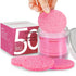 50-Count Compressed Facial Sponges with Storage Container, for Facial Cleansing, Reusable Makeup Remover, Portable, Suitable for Travel, Pink...