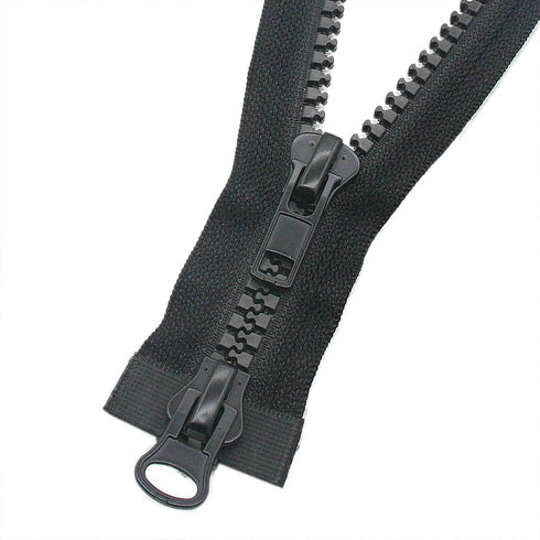 Leekayer #10 25 Inch Zipper for Sewing Slider Two Way Separating Plastic Zippers for Coat Parka Down Jacket Heavy Duty Resin Zippers 25" (63.5cm B...