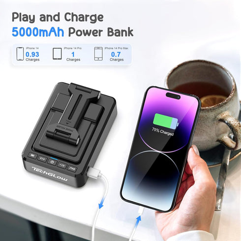 Gifts for Men Women Foldable Cellphone Stand with Bluetooth Speaker and Power Bank Birthday Gift Idea for Mom Dad Cool Gadget Tech Gifts...