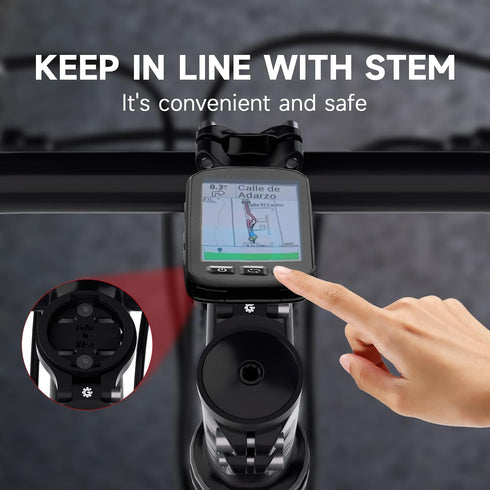 Bike Stem Top Cap Mount Adjustable - Out Front Combo Computer Mount Compatible with Wahoo Elemnt Garmin Edge Bryton Rider Stages Dash Hammerhead K...