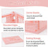 4-Pack Pink Plastic Storage Crate Small Baskets for Organizing Collapsible Storage Crates for Desk Organizers,Stackable Cute Storage Bins for Clas...
