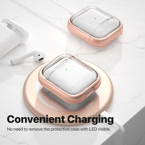 Valkit Compatible Airpods 2nd Generation Case Cover Clear with Lock & Cleaner Kit, Airpods Case 2nd Gen with Keychain Soft Shockproof iPods 2/1 Pr...