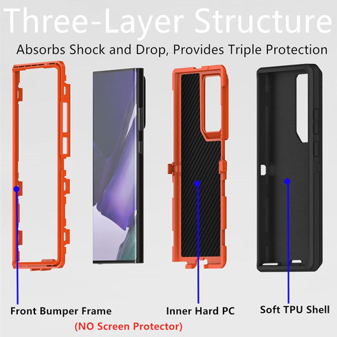 for Samsung Galaxy Note 20 Ultra Case, Heavy Duty Protective Case Dustproof Shockproof Protection 3 in 1 Rugged Cover for Samsung Galaxy Note 20 U...