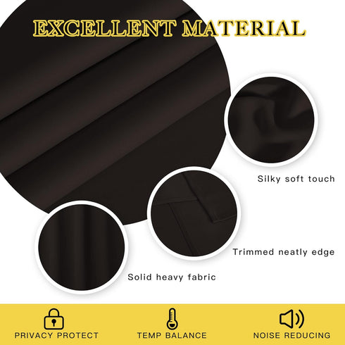 NICETOWN Bedroom Blackout Curtain and Drape - Energy Smart Thermal Insulated Solid Grommet Blackout Drapery for Living Room (1 Panel, 52-inch x 72...