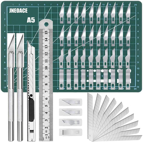 Jneoace Exacto Knife Precision Carving Craft Hobby Knife Kit with 40 PCS Exacto Blades for DIY Art Work Cutting, Hobby, Scrapbooking, Stencil...