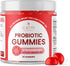 Probiotic Gummies, Strawberry-Flavored, All-Natural Vegan Probiotics for Adults, 10 Billion CFUs, Probiotic for Digestive Regularity, Immunity, Sk...