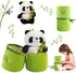 Emoin Panda Stuffed Animals Panda Bamboo Plush Toy 11.8 Inch Bamboo Tube Panda Pillow Stuffed Panda Bear Plushies Panda Doll Gifts for Boys Girls...