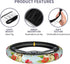 Flower Butterfly Steering Wheel Cover Women Girl Car Accessories Interior Universal 15 Inch Auto Anti-Slip Steering Wheel Protector for Truck SUV ...