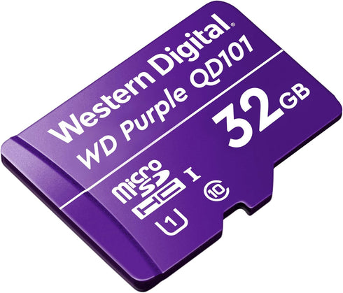 Western Digital SC QD101 Micro SD Card 32GB WD Purple Surveillance Camera WDD032G1P0C...