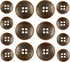 Bezelry Antique Copper Concave Metal Hole Blazer Button Set. 6 Pcs of 23mm, 8 Pcs of 15mm...