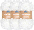 JubileeYarn Fun Finger Loops Yarn - Jumbo Polyester - 100g/Skein - White - 3 Skeins......