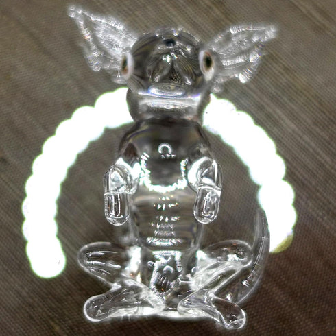 Chihuahua Miniature Tiny Figurines Hand Blown Glass Art Animals Collectible Dog-Lover Gift Home Décor (Clear)...