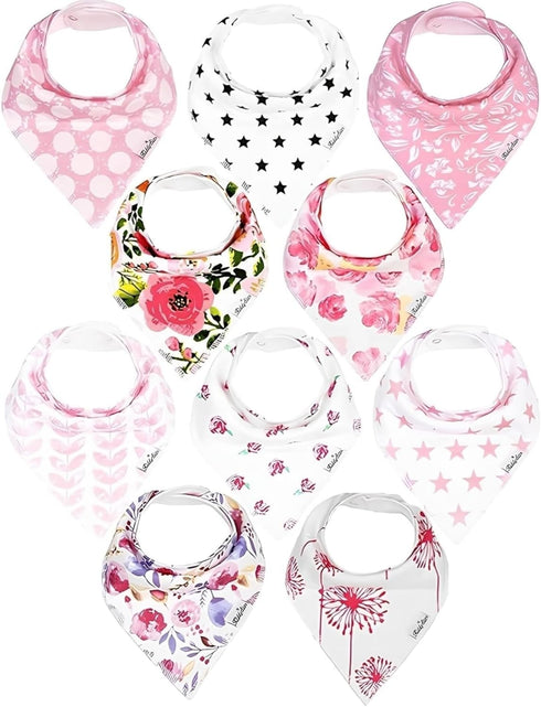 Organic Cotton Baby Bibs – Hypoallergenic, Absorbent Drool Bibs with Snaps | Soft Teething Bibs for Newborns & Toddlers...