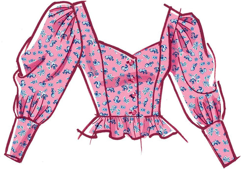 McCall's M8181A5 Misses Prairie Puff Sleeve Peasant Top Sewing Patterns Kit, Design Code M8181, Sizes 6-14...