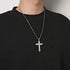 HZMAN Men's Stainless Steel Infinity Celtic Cross Irish Knot Pendant Necklace, 22+2" Link Chain...