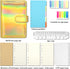 6 Ring Binder Journal with 4 Different Paper Styles, 2 Sets of Labels and 5 Paper Dividers, 5 PP Zipper Bags, 1 ruler, Aesthetic & Fashionable Sta...