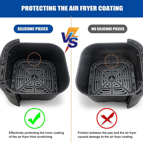 Air Fryer Rubber Bumpers, 4 Packs Air Fryer Replacement Parts for Instant Pot Gourmia Cosori and other Air Fryers, Air Fryer Accessories Silicone ...
