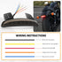 Motorcycle Chopped Rear Fender Edge LED Brake License Plate Tail Light Stop Running Light Turn Signal Lamp Compatible with Harley Sportster XL883N...