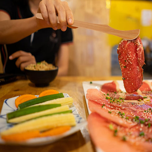 Zopeal 6 Pcs Wooden Tongs Wooden Kitchen Tongs Long Bamboo Kitchen Tongs Bamboo Toaster Tongs Wooden Cooking Tongs for Kitchen Picking Up Cheese B...