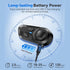 L1 Motorcycle Bluetooth Headset, IP67 V5.3 Helmet Headphone with HD Audio Speakers, Hands-Free Call/Music/GPS, Dual Devices Connectivity/Fast Char...