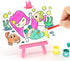 VKPI Pre-Drawn Canvas Painting Set with Mini Easel for Kids, Watercolor Art Supplies Kit with 3 Printed Canvases, 3 Plastic Easels, Paint Pots and...