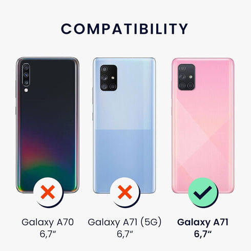kwmobile Case Compatible with Samsung Galaxy A71 Case - TPU Silicone Phone Cover with Soft Finish - Blue Reef...