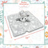 June Garden Cozy Dream Fleece Baby Security Blanket - Infants Nursery Bed Blankets - 15 x 15 inches Lovey - Stuffed Deer Animal Plush - Grey...