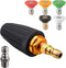 Pressure Washer Turbo Tip 3000PSI Turbo Nozzle Kit 360° Rotating Presure Washer Turbo Nozzles 1/4'' Quick Connect with 5 Nozzle Tips Kit Multiple ...